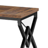 Executive Desk | 63’’ Rustic Wood Top | X Design Black Metal Frame BM336920