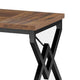 Executive Desk | 63’’ Rustic Wood Top | X Design Black Metal Frame BM336920