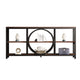 Sofa Console Table | 3 Tier | 71’’ Industrial Black Metal Frame BM336923