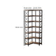 Corner Bookcase | 7 Tier w 14 Open Shelves | 79’’ Industrial Black BM336925