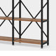 Ladder Corner Bookcase | 9 Shelf | Industrial Black Metal | Brown Wood BM336927