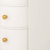 Side Table Nightstand w 2 Drawers | Narrow Curved Design | White Gold BM336928