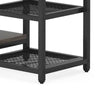 TV Media Entertainment Stand | Mesh Shelves | 79’’ Rustic Brown Black BM336929