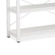 Sofa Console Table | 3 Tier Wood Shelves | 71’’ White Metal Frame BM336932