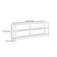 Sofa Console Table | 3 Tier Wood Shelves | 71’’ White Metal Frame BM336932