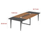Office Conference Table | Brown Black Metal | 71’’ Boat Shaped BM336933