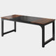 Office Conference Table | 63’’ Brown Rectangular Top | Black Metal BM336934