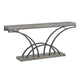 Sofa Console Table | 71" Gray Faux Marble Top and Black Metal Frame