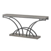 Sofa Console Table | 71’’ Gray Faux Marble Top and Black Metal Frame BM336938