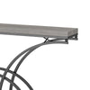 Sofa Console Table | 71’’ Gray Faux Marble Top and Black Metal Frame BM336938