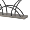 Sofa Console Table | 71’’ Gray Faux Marble Top and Black Metal Frame BM336938