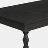Weny Dining Table | Black Wood 62’’ Rectangle Top | Carved Legs BM336942