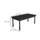 Weny Dining Table | Black Wood 62’’ Rectangle Top | Carved Legs BM336942