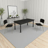 Weny Dining Table | Black Wood 62" Rectangle Top | Carved Legs