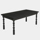 Weny Dining Table | Black Wood 62" Rectangle Top | Carved Legs