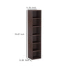 Siny Corner Display Shelf | 71’’ Tall 6 Shelves | Walnut Brown Wood BM336943