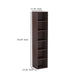 Siny Corner Display Shelf | 71’’ Tall 6 Shelves | Walnut Brown Wood BM336943