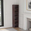 Siny Corner Display Shelf | 71" Tall 6 Shelves | Walnut Brown Wood