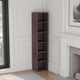 Siny Corner Display Shelf | 71" Tall 6 Shelves | Walnut Brown Wood