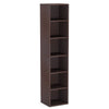 Siny Corner Display Shelf | 71" Tall 6 Shelves | Walnut Brown Wood