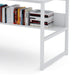 Hivy Computer Desk with Bookshelf Hutch | Metal Legs | White Wood BM336944