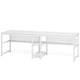 Gizy Double Computer Desk | 79’’ | Open Shelves | White Metal Legs BM336949