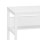 Gizy Double Computer Desk | 79’’ | Open Shelves | White Metal Legs BM336949