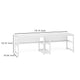Gizy Double Computer Desk | 79’’ | Open Shelves | White Metal Legs BM336949