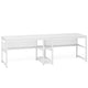 Gizy Double Computer Desk | 79" | Open Shelves | White Metal Legs