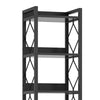 Nety 7 Tier Corner Display Shelf | 79’’ Tall| Diamond Pattern | Black BM336950
