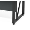 Tibe Computer Desk | 55’’ Rectangle Top | Brown Wood Black Metal Legs BM336951