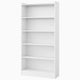 Modern Bookcase with 6 Tier Open Display Shelves | White Melamine BM336953