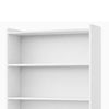Modern Bookcase with 6 Tier Open Display Shelves | White Melamine BM336953
