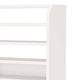 Shoe Rack with 8 Open Shelves and Storage Top | 26 x 47 White Wood BM336954