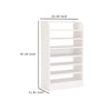 Shoe Rack with 8 Open Shelves and Storage Top | 26 x 47 White Wood BM336954
