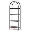 Industrial Bookshelf | 24’’ Wide Shelves | 4 Tier Arched Black Metal BM336961