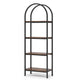 Industrial Bookshelf | 24’’ Wide Shelves | 4 Tier Arched Black Metal BM336961