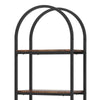 Industrial Bookshelf | 24’’ Wide Shelves | 4 Tier Arched Black Metal BM336961