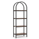 Industrial Bookshelf | 24" Wide Shelves | 4 Tier Arched Black Metal