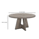 Farmhouse Dining Table | 47’’ Round Top | Modern Base | Warm Gray Wood BM336963