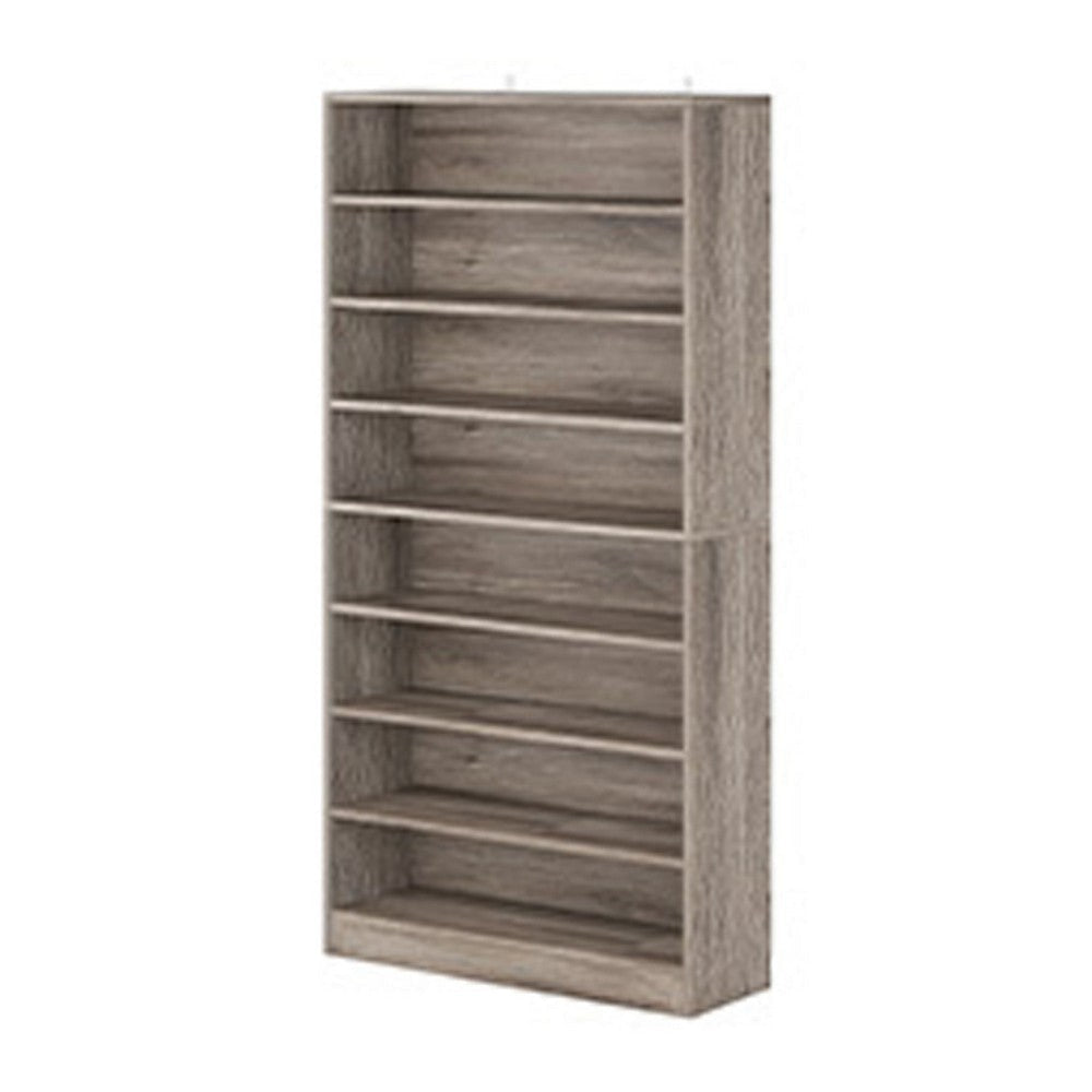 Freestanding Shoe Rack | 9 Tier White Display Shelves | Rustic Gray BM336964