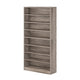 Freestanding Shoe Rack | 9 Tier White Display Shelves | Rustic Gray BM336964