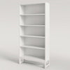Modern Bookcase | Closed Back with LED Lights | 5 Shelves | White BM336965