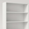 Modern Bookcase | Closed Back with LED Lights | 5 Shelves | White BM336965