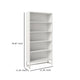 Modern Bookcase | Closed Back with LED Lights | 5 Shelves | White BM336965