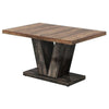 Farmhouse Dining Table with V Pedestal Base | 47’’ Oak Brown Top BM336966