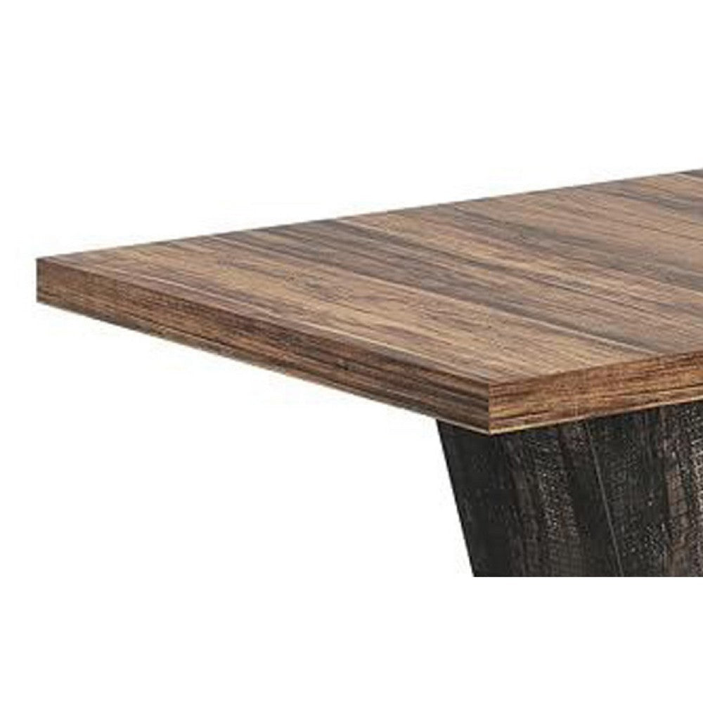 Farmhouse Dining Table with V Pedestal Base | 47’’ Oak Brown Top BM336966