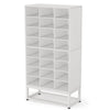 Freestanding Shoe Rack with 24 Cubbies and Shelf | 8 Tier Modern White BM336967