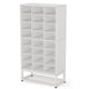 Freestanding Shoe Rack with 24 Cubbies and Shelf | 8 Tier Modern White BM336967