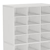 Freestanding Shoe Rack with 24 Cubbies and Shelf | 8 Tier Modern White BM336967